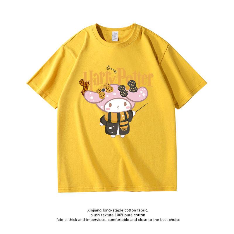 Sanliou Joint Childrens Tshirt Pure Cotton Cartoon Printed Parentchild Outfit New Fashionable Short Sleeved Shirt