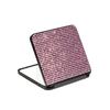 Portable Rhinestone Mini Flip Square Makeup Mirror Fashion Hand-Held Double-Sided Folding Mirror