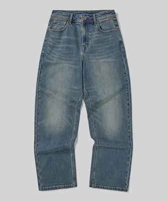 Beodeonteu Premium Semi-Wide Stretch Denim Pants [Sand Blue]
