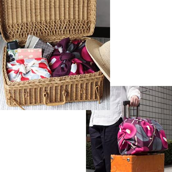 Musubi Furoshiki by Yumeji Tsunagi Dango Cotton (24cm Wide) Takehisa, Red, (Dango Dumpling), 90cm,