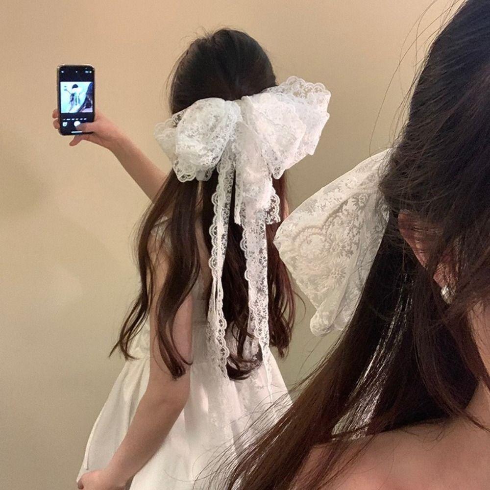 Butterfly Shap Ribbon Hair Clip Elegant Design Back Head Hair Clip  Daily Use