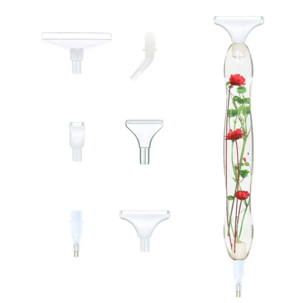Dried Flower Diamond Painting Pen Resin Point Drill Pen Cross Stitch Embroidery Diamond Painting Accessories DIY Craft Resin Pen