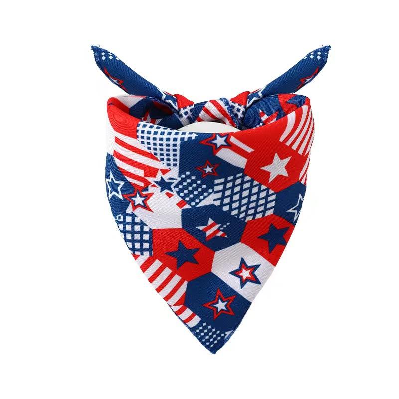 Pet scarf combination European and American dog cat bow bow hat pet triangle scarf one size fits all