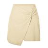 High-waisted Twisted Short Skirt New Solid Color Zipper Irregular Skirt for Summer