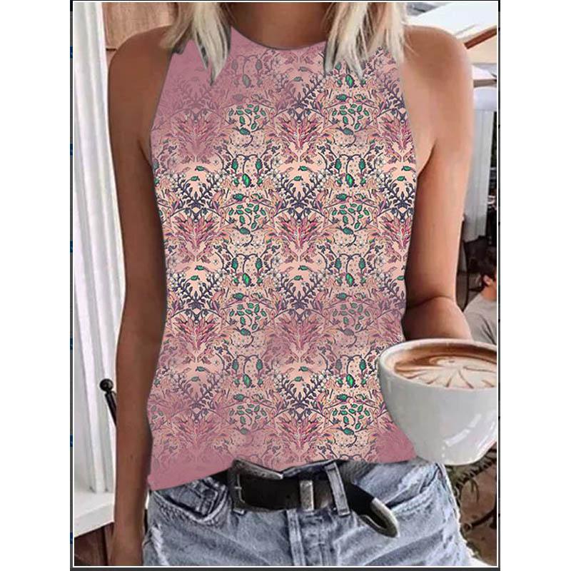 Women's Sleeveless T-shirt with Jesus Dandelion 3D Ethnic Print, Y2K Streetwear, Oversized Top, Round Neck Vest, Off Shoulder, Women's T-shirt