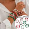 Christmas Elk Soft Pottery Colorful Soft Pottery Bracelet Jewelry, Niche Letter Elastic Jewelry Set