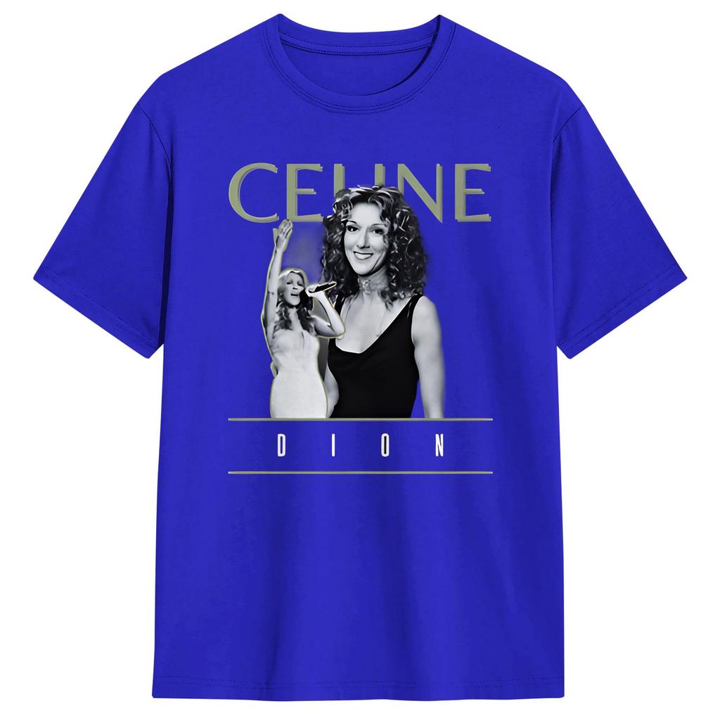 Singer C-Celineds Dion T Shirt Summer Cotton T Shirts For Men Popular Casual Tee Shirt Short Sleeves Y2K Retro Tops