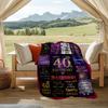 Happy 40Th Birthday Personalized Outdoor Blanket Customize Your Name Soft Warm Cozy Great For Picnics Outdoor Travel And Camping Sofa Office For All