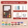 Feile Bird Chinese Style Wooden Box 15-Color Watercolor Set with Sanxingdui Dunhuang Solid Palette