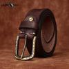 Belt Men's Thickened Italian First Layer Cowhide Leather Pin Buckle Retro Retro Style Personality Trendy Denim Belt Men's