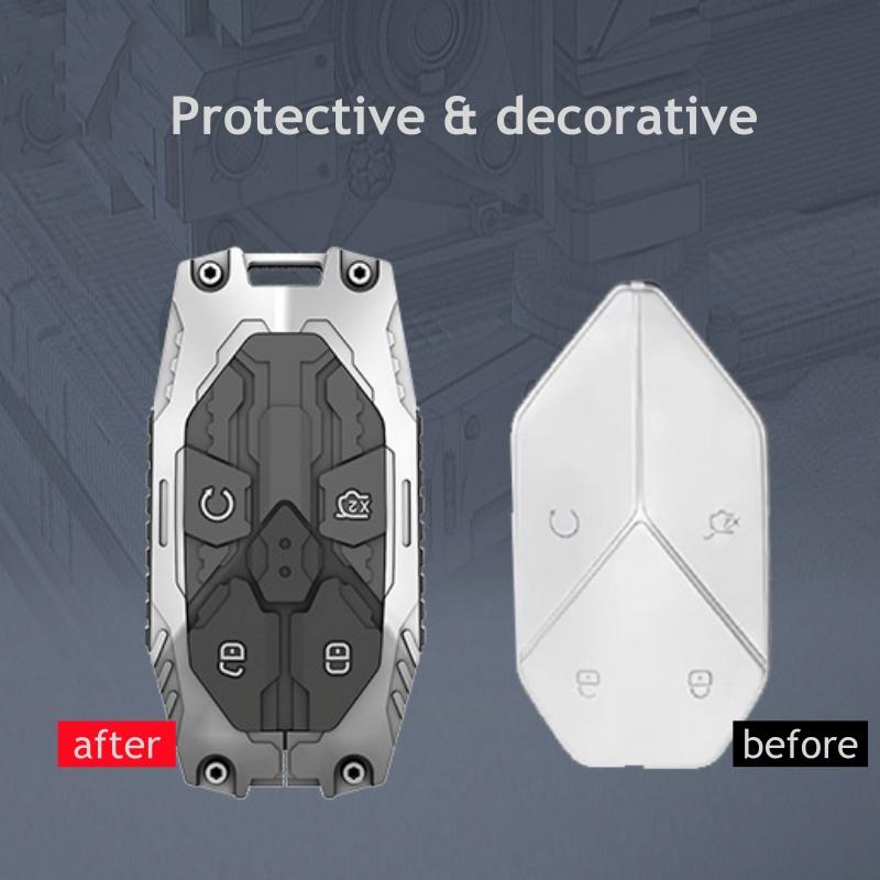 Key Case Cover For BYD Leopard 3 5 7 8 Ti3 Ti7 DENZA B5 B8 Remote Holder Keychain Accessories