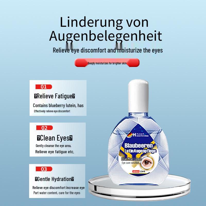 Blueberry Lutein Eye Drops: Brighten, Relieve Fatigue, Blurred Vision, Soreness & Dryness