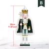 30CM Nutcracker snowflake cape soldier snow-white puppet  wooden Nutcracker statue doll Christmas New Year gift decoration