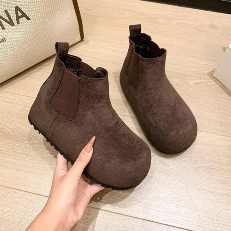 

cm thick-soled short boots women s winter new small Chelsea boots with heightening and velvet inside 40 кофейный