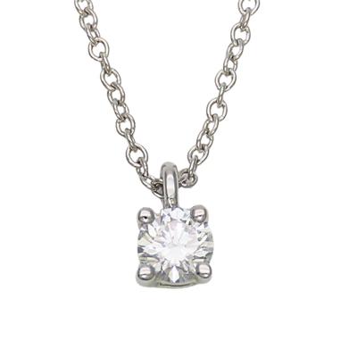 Použité TIFFANY&Co. Náhrdelník Solitaire Pt950 Platina/diamant 2,4g Platina 1PD