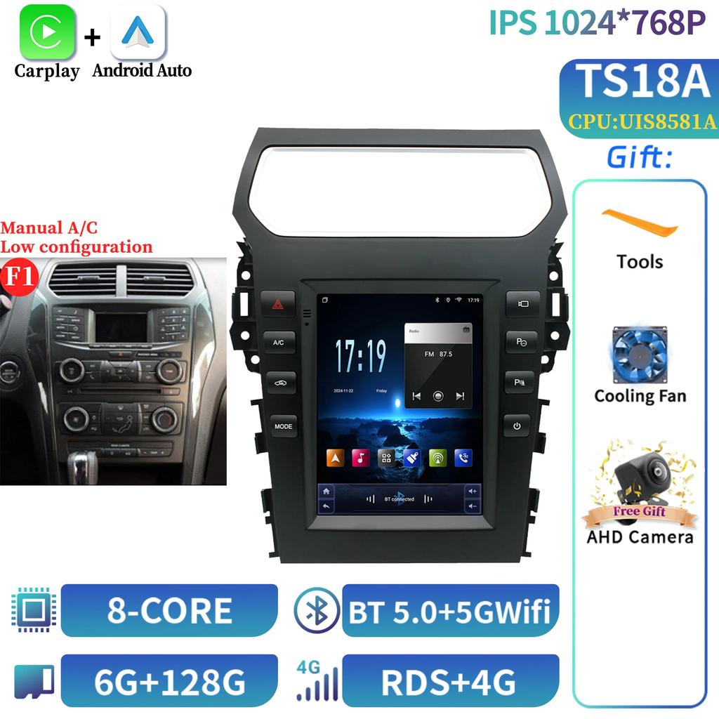 9.7inch Android Car Stereo Radio Multimedia Video Player For Ford Explorer 5 2011-2019 Navigation Carplay Automotive Screen GPS
