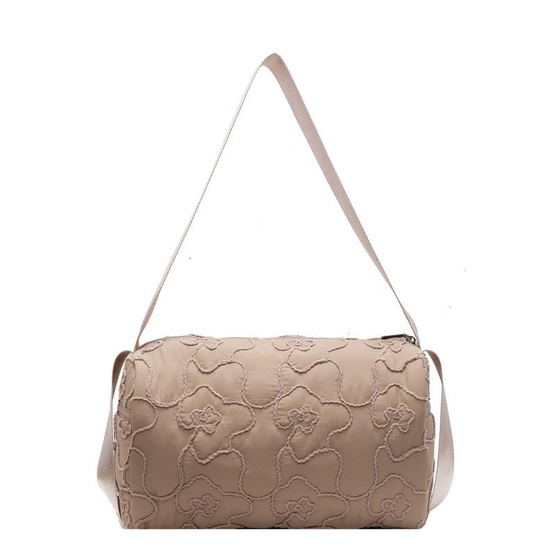 

Весенняя вместительная сумка через плечо для поездок на работу, повседневная модная вышитая сумка кроссбоди, персонализированная женская сумка, повседневная сумка хаки