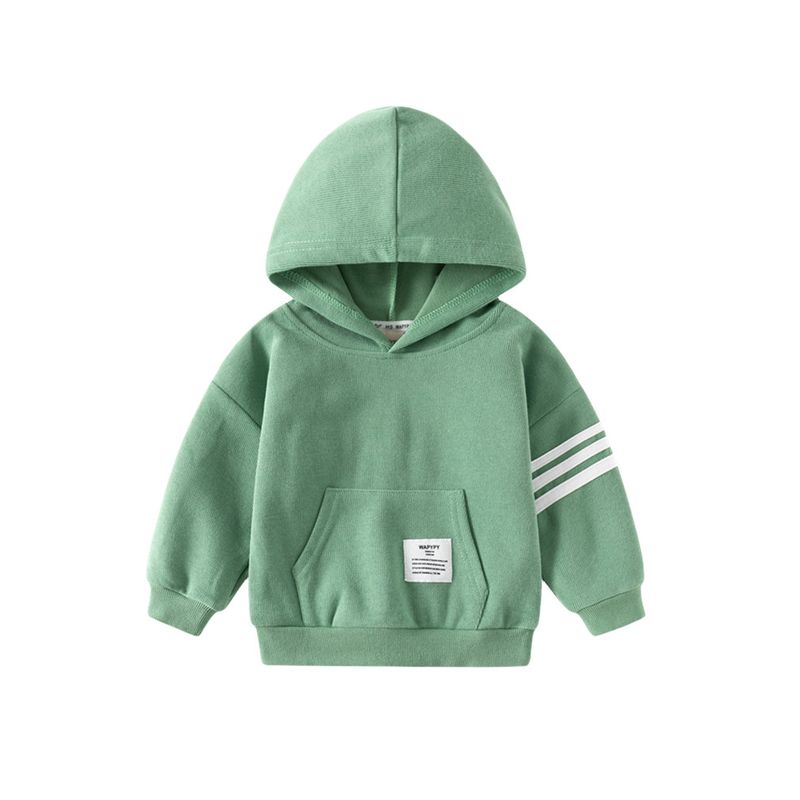 K-style Spring and Autumn Children's Clothing Boys Hooded Sweatshirt Baby Boy Three Bars Long Sleeves Pullover Hoodie Kids Tops