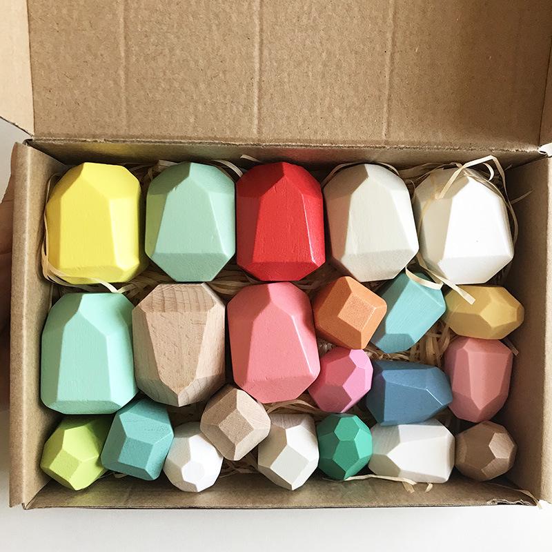 Montessori Stone Stacking Educational Puzzle Blocks for Girls – Early Learning Gift