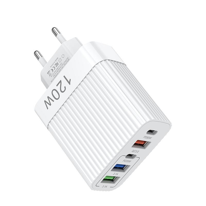 5 Ports USB Charger Fast Charging PD Type C Wall Charger for IPhone 16 15 Samsung Xiaomi Huawei USB C Phone Charger Power Adapter
