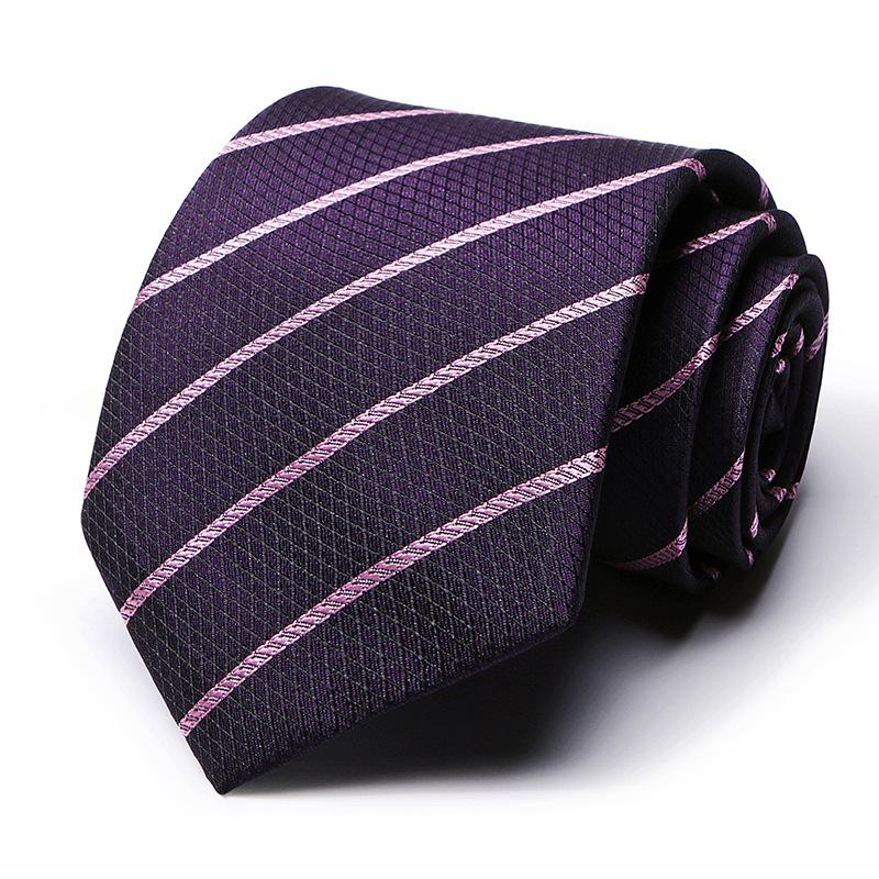Tie Tie Polyester Silk Tie 8Cm Business Men'S Dress Wedding Studio Tie