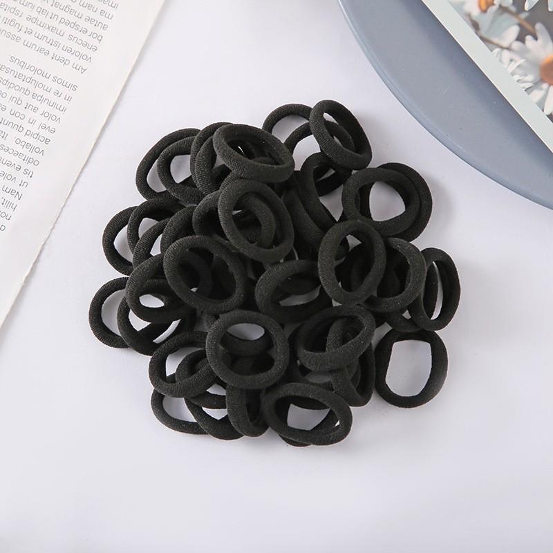 100PCS/Set Small Candy Elastic Hair Bands Rubber Bands Girls Kids 3CM Colorful Ponytail Scrunchies Ties Basic Hair Accessories