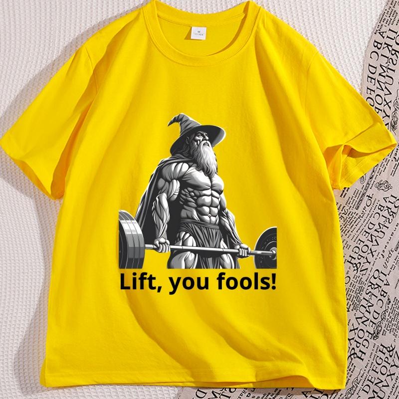 Funny Gym Meme T Shirt Men Workout Tshirt Cotton Short Sleeve Printed Graphic Tees Streetwear Clothing Mens Clothes