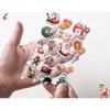 225pcs 4 Styles*3 Sheets Christmas Bubble Stickers 3D Cartoon Decoration Santa Claus Elk Stickers, Refrigerator Stickers