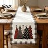Coffee Table Runner Dining Tablecloth Ball Reindeer Xmas Tree Christmas Runner Print Seasonal Winter Holiday