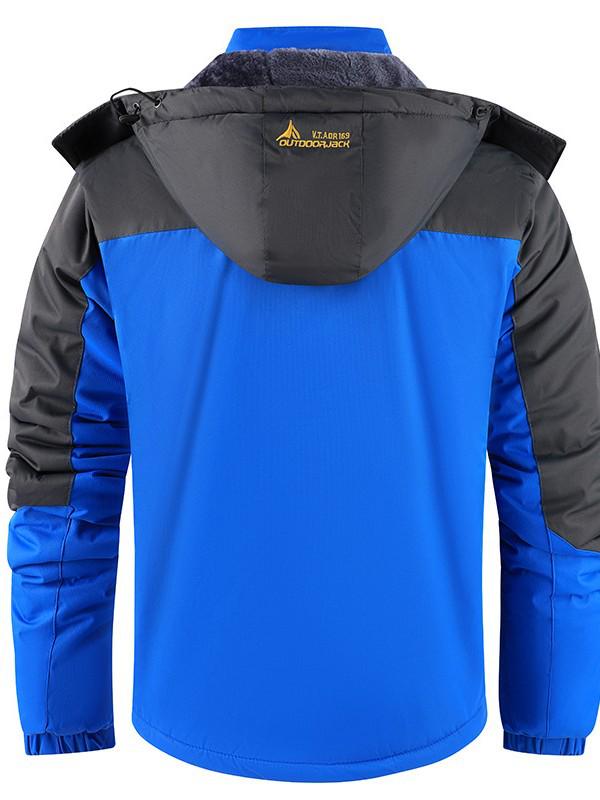 Cross-Border Outdoor Windproof Plus-Size Fleece-Lined Winter Windbreaker Jacket for Skiing and Fishing