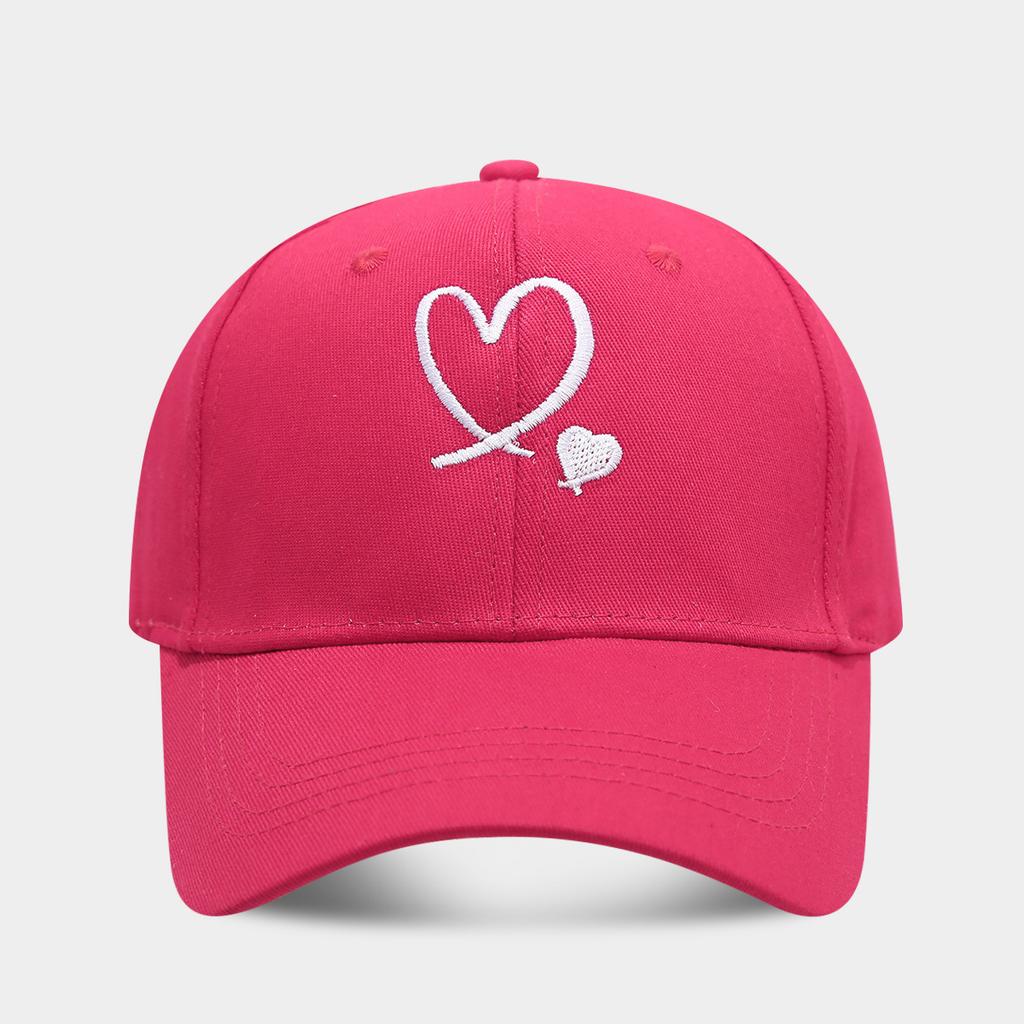 Bestickte Herzmuster Personalisierte Baumwoll-Baseballkappe für Männer und Frauen Personalisierte Papa-Kappen Sorority-Hut
