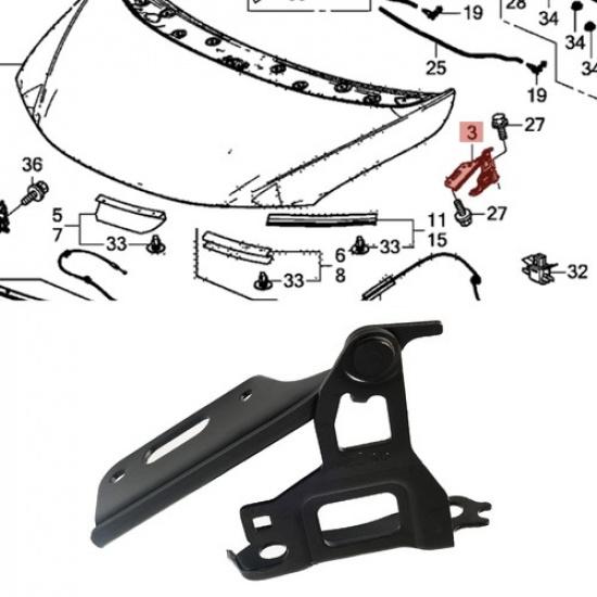 2x Car Hinges Hood Left Right Driver & Passenger Side For Honda Fit 2015-;