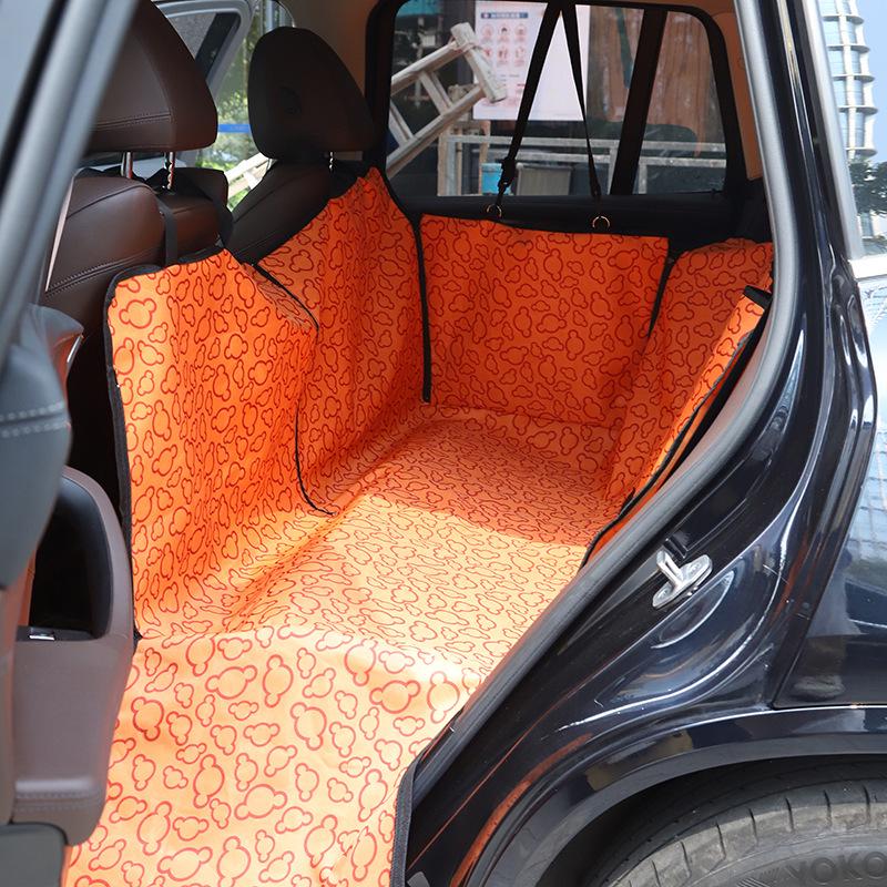 Waterproof Dog Car Seat Mat with Zipper - Pet Back Seat Cushion