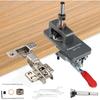 Concealed Door Hinge Jig,Aluminum Alloy Accurate Locking Cabinet Hinge Hole Drilling Jig,For Door Concealed Installation Household Tools Aluminum