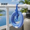 Swimming Pool Cleaning Supply Organizer Poolside Pole Hanger, with 3 Hook Configuration, Weather Resistant Maintenance Tool Management System