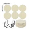 6Pcs Heat-resistant Woven Round  Coaster Set with Holder Tableware Mat Cup Coaster  Household