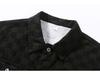 Men's Loose Plaid Grid Plush Denim Jacket - Korean Style, Youthful, Long Sleeve for Autumn/Winter
