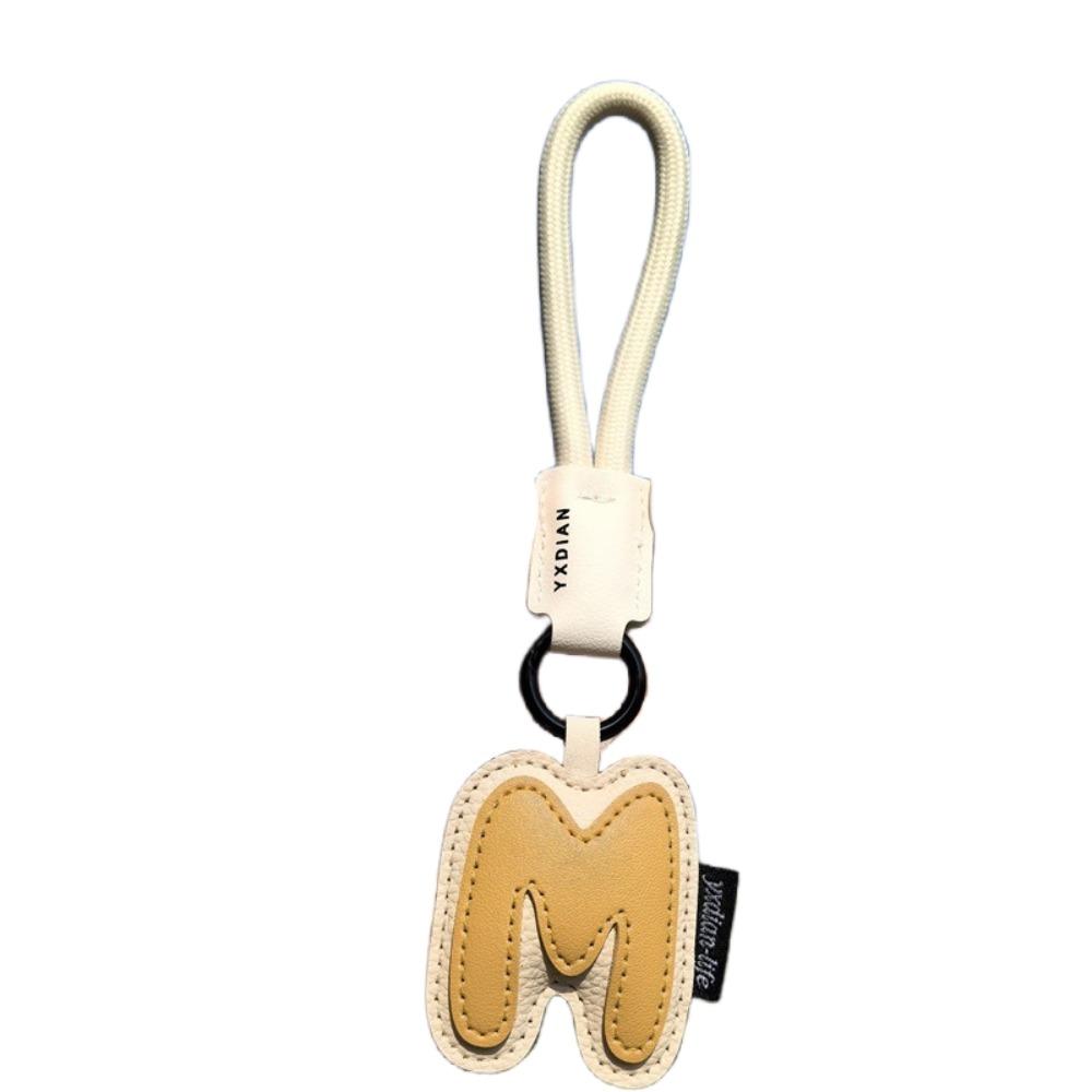 PU Leather 26 Letter Keychain Sweet Lucky Letter Pendant Fashion Alphabet Key Holder  Friend