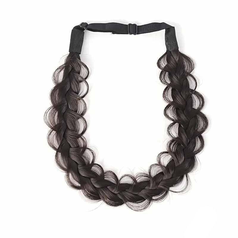 1PC Braid Wig Hair Band Soft Headband Soft Handmade Hair Band Wig Accessories Braid Internet celebrity Hand Tear Braid Hair Band