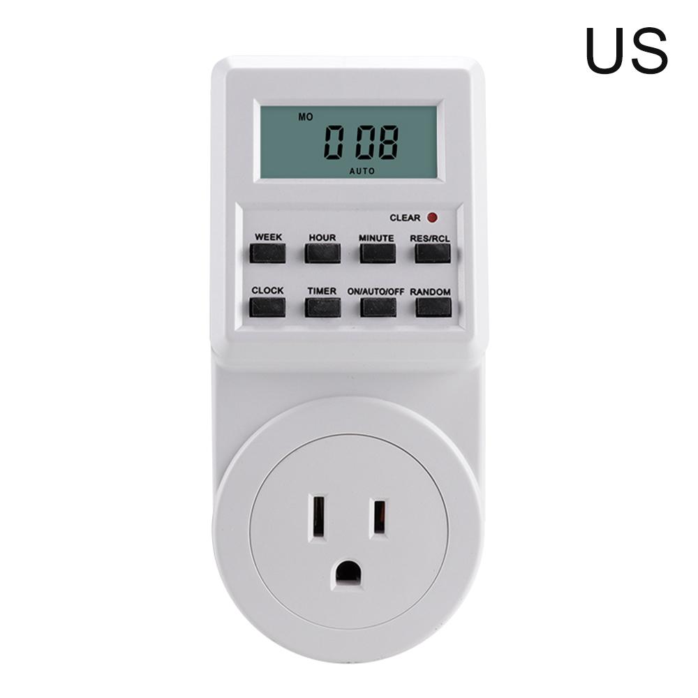 Outlet Timer 12/24 Hours Cyclic Timer Lamp Switch Electronic Digital Power Socket EU UK AU US Plug Programmable Timing Socket3