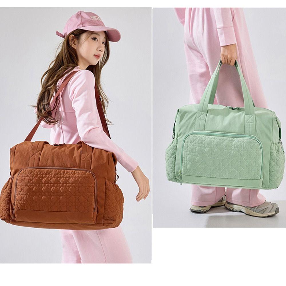 Large Capacity Mommy Bag Solid Color Nappy Bag Personalized Shoulder Bag  Women