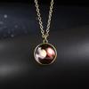 Yousheng Pendant Necklace Personality Double Sides Glow in The Dark Vintage Colorful Galaxy Glass Ball Necklace Jewelry Accessory