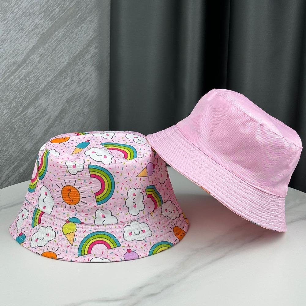 Thin Fisherman Cap Double Sided Outdoor Kid Sun Hat Cute Baby Bucket Hat