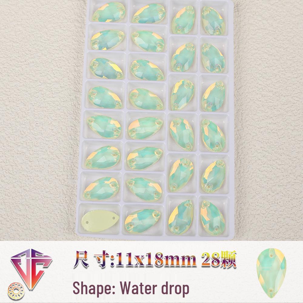 

Флуоресцентные мокка каплевидные стразовые бусины - Ручная работа DIY Двухдырочные плоские аксессуары