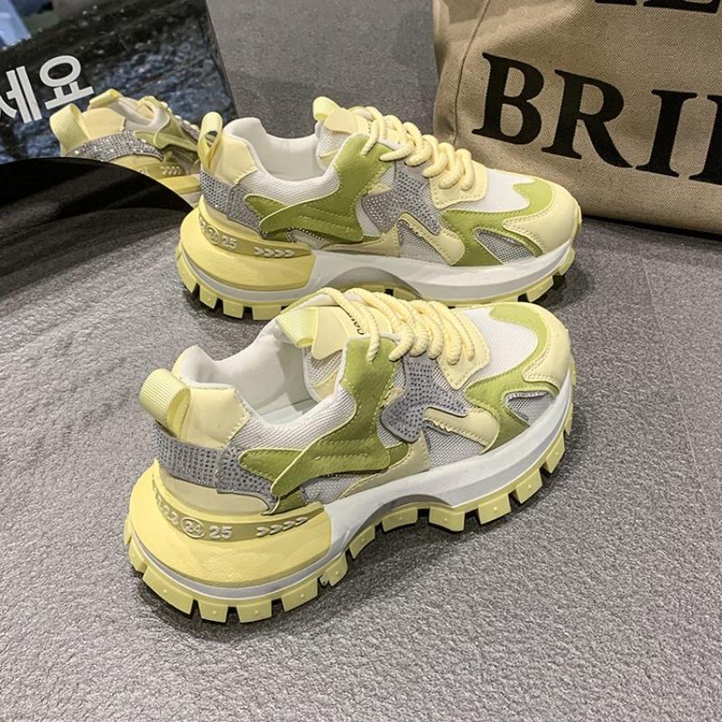 Fashion Women Platform Casual Breathable Mesh Shoes 2024 New Summer Chunky Sneakers 8.5CM Wedges Hidden Heels Hollow Leisure Shoes Woman