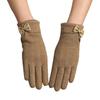 Warm Gloves New Rabbit Velvet Bow Outdoor Cycling Versatile Windproof and Cold Autumn and Winter Gloves