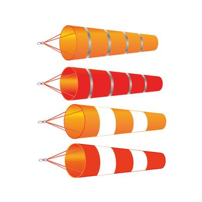 150cm Orange/Rot Flughafen Windsack Rip-Stop Polyester Windmesssockenbeutel