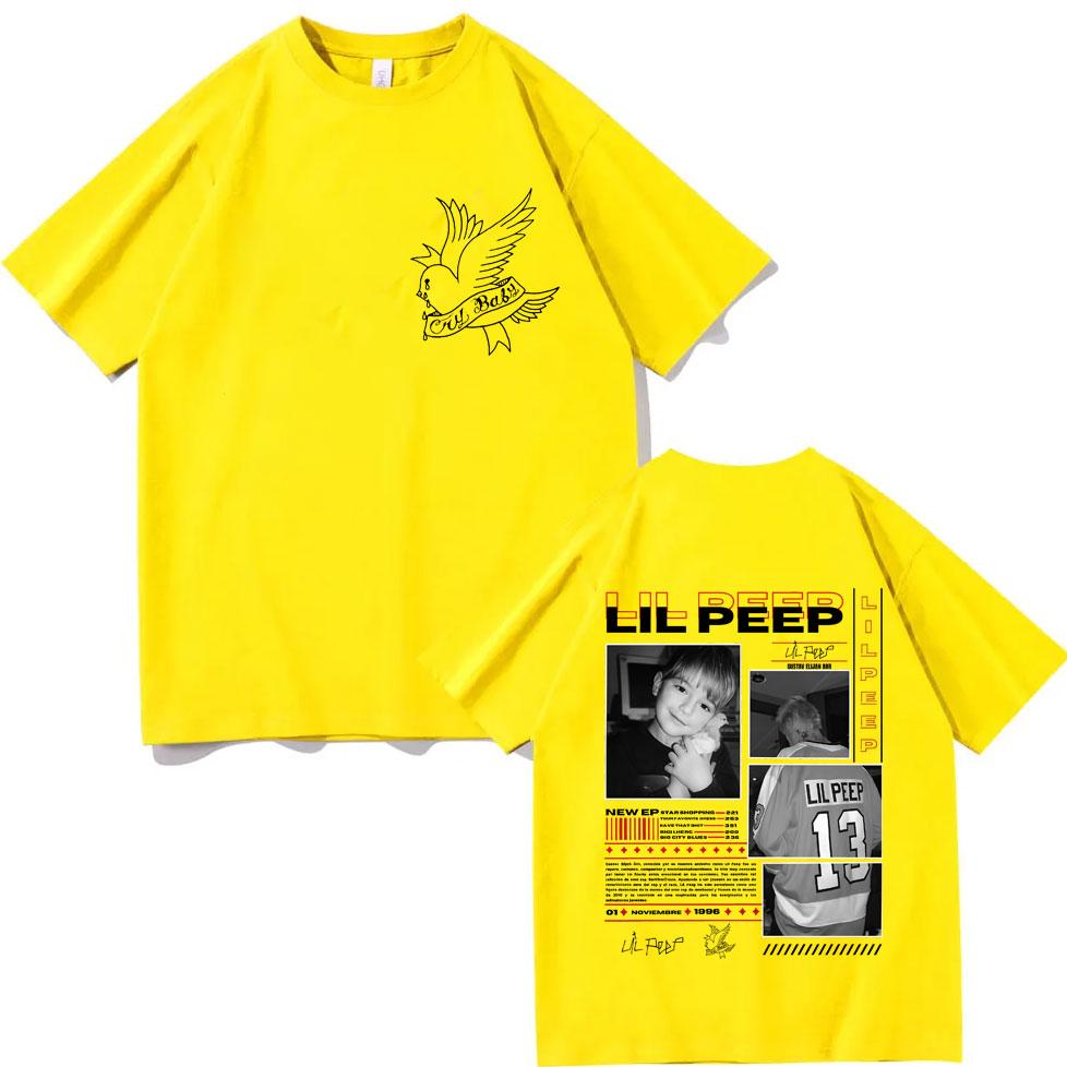 Rapper Lil Peep Album Merch Tshirt Men Women Retro Fashion Hip Hop Short Sleeve T Shirt High Quality Cotton Oversized Tshirts