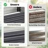 Metal Raised Garden Bed Planter Box Outdoor Planters for Growing Flowers, Herbs, Grey, 241x90.5x30cm