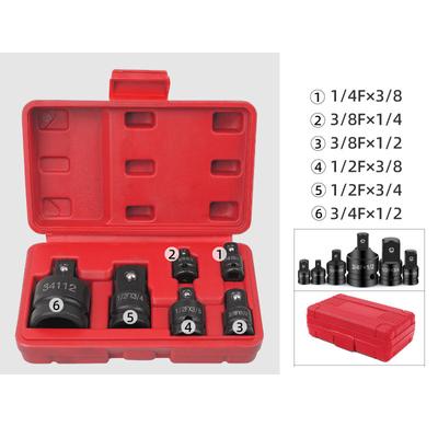 6Pcs Socket Wrench Socket Wrench 1/4 1/2 3/8 3/4 Ratchet Breaker Σετ κλειδί κίνησης Πνευματικό μανίκι προσαρμογέα κλειδί Σετ εργαλείων χειρός